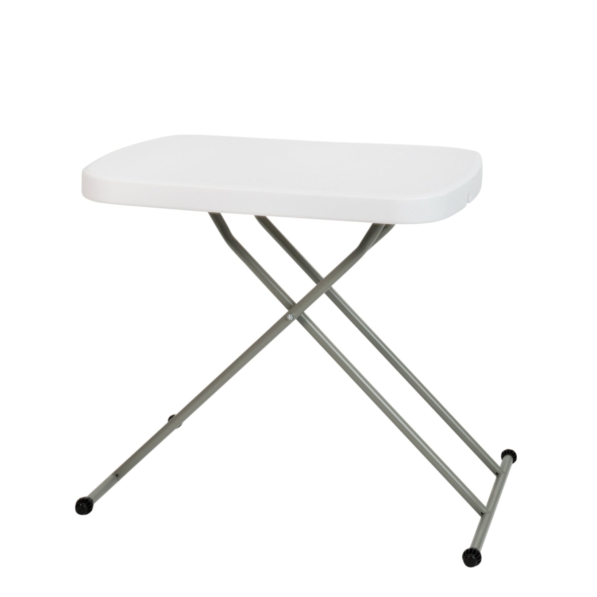 Elon 26 Inch Indoor/Outdoor Plastic Banquet and Event Folding Table with Adjustable Height - Granite White by Flash Furniture - SchoolOutlet