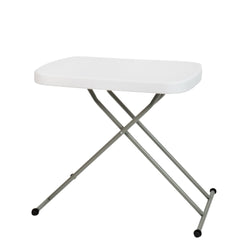 Elon 26 Inch Indoor/Outdoor Plastic Banquet and Event Folding Table with Adjustable Height - Granite White by Flash Furniture