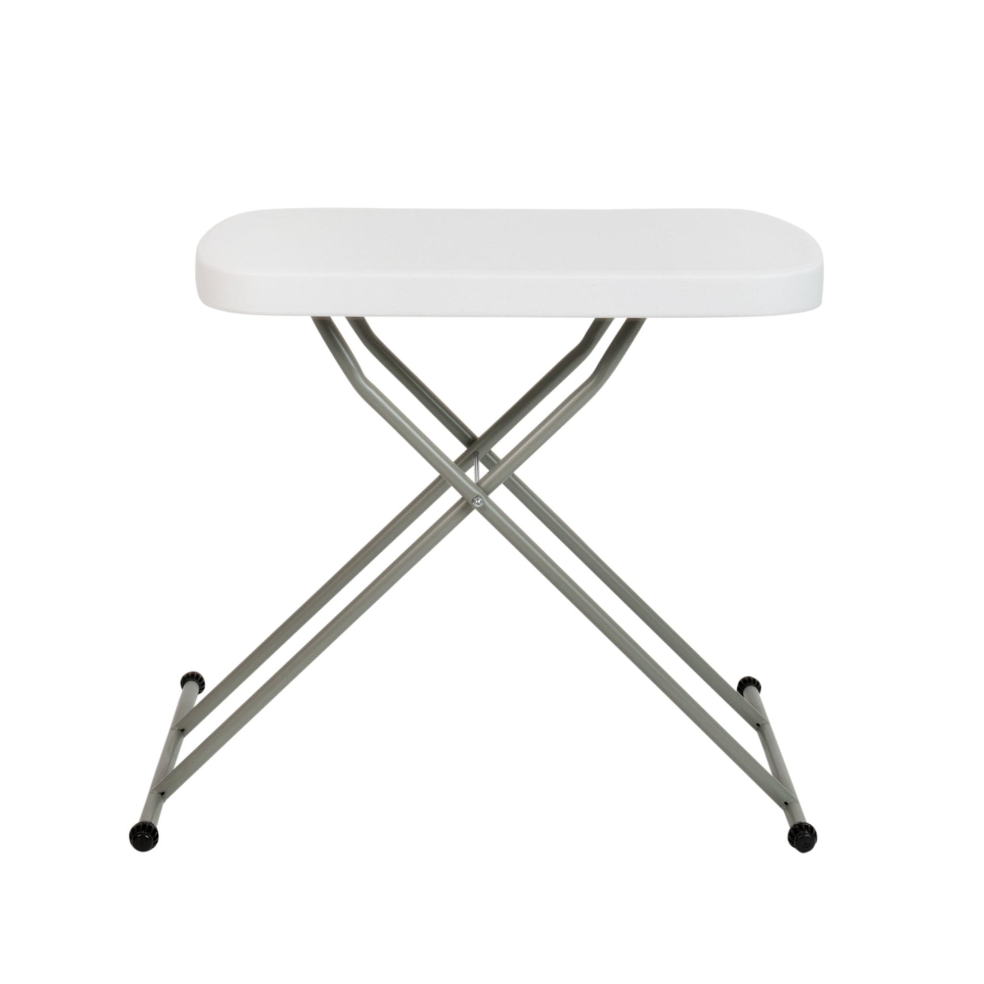 Elon 26 Inch Indoor/Outdoor Plastic Banquet and Event Folding Table with Adjustable Height - Granite White by Flash Furniture - SchoolOutlet