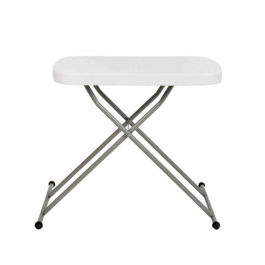 Elon 26 Inch Indoor/Outdoor Plastic Banquet and Event Folding Table with Adjustable Height - Granite White by Flash Furniture - SchoolOutlet