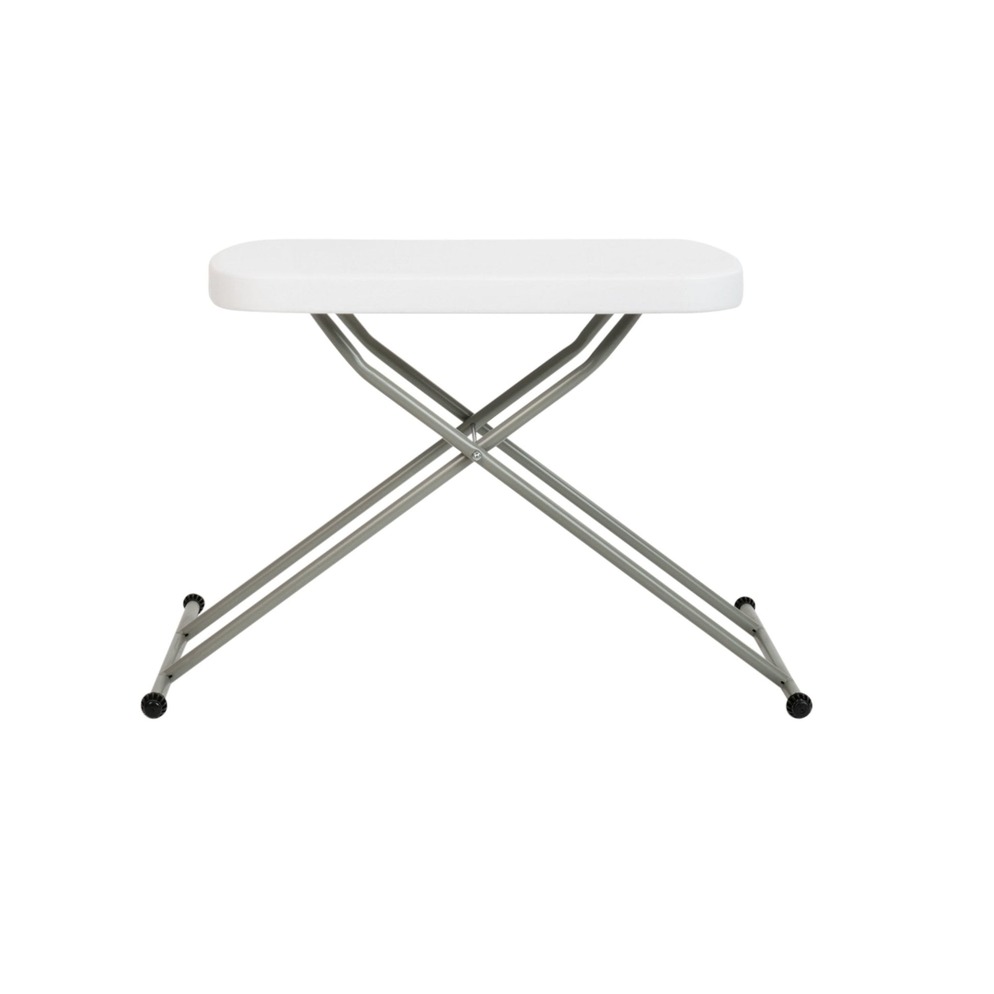 Elon 26 Inch Indoor/Outdoor Plastic Banquet and Event Folding Table with Adjustable Height - Granite White by Flash Furniture - SchoolOutlet