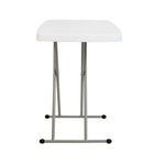 Elon 30 Inch Indoor/Outdoor Plastic Banquet and Event Folding Table with Adjustable Height - Granite White by Flash Furniture - SchoolOutlet