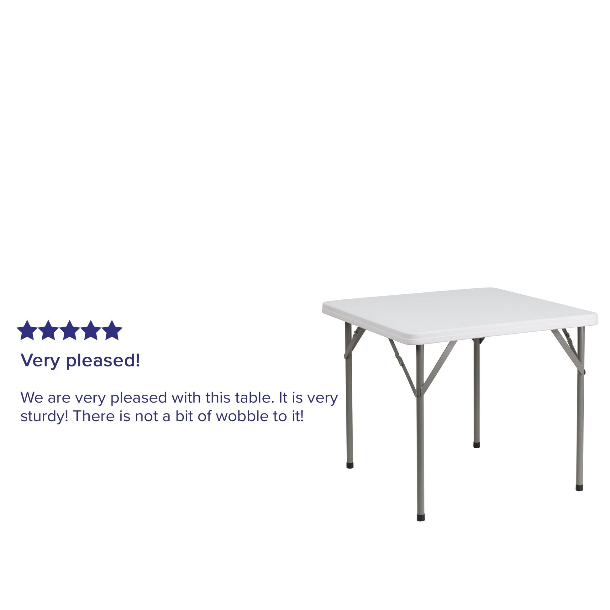 Elon 2.85 - Foot Square Plastic Folding Table for Banquet and Events - Granite White by Flash Furniture - SchoolOutlet