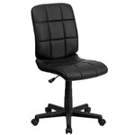 Flash Furniture Clayton Mid - Back Quilted Vinyl Swivel Task Office Chair Upholstery and Ergonomic Pneumatic Height Adjustment 16.75 - 21.75