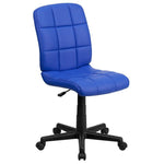 Flash Furniture Clayton Mid - Back Quilted Vinyl Swivel Task Office Chair Upholstery and Ergonomic Pneumatic Height Adjustment 16.75 - 21.75