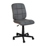 Flash Furniture Clayton Mid - Back Quilted Vinyl Swivel Task Office Chair Upholstery and Ergonomic Pneumatic Height Adjustment 16.75 - 21.75