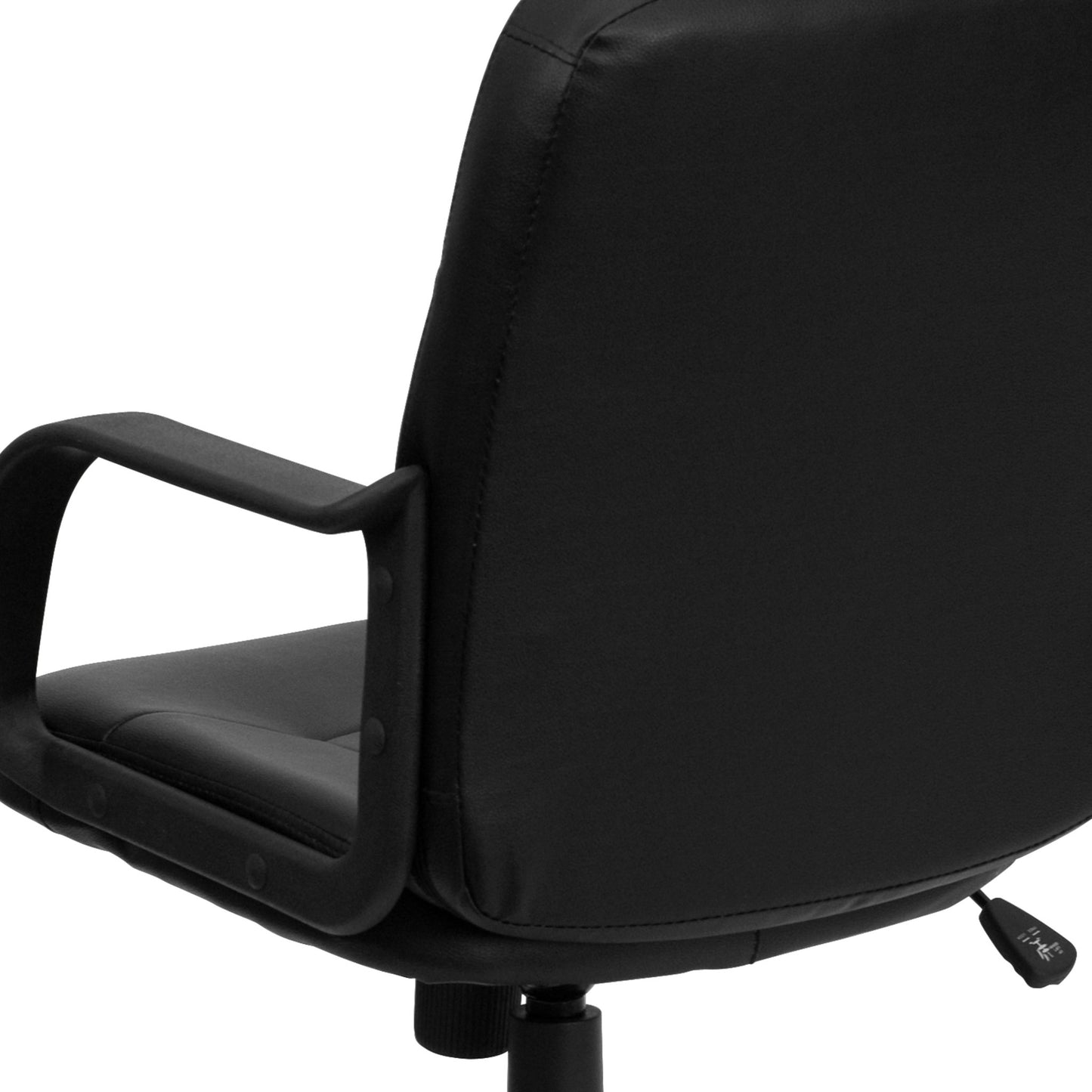 Paulson Executive Swivel Office Chair with Arms, Mid - Back Black Glove Vinyl by Flash Furniture - SchoolOutlet