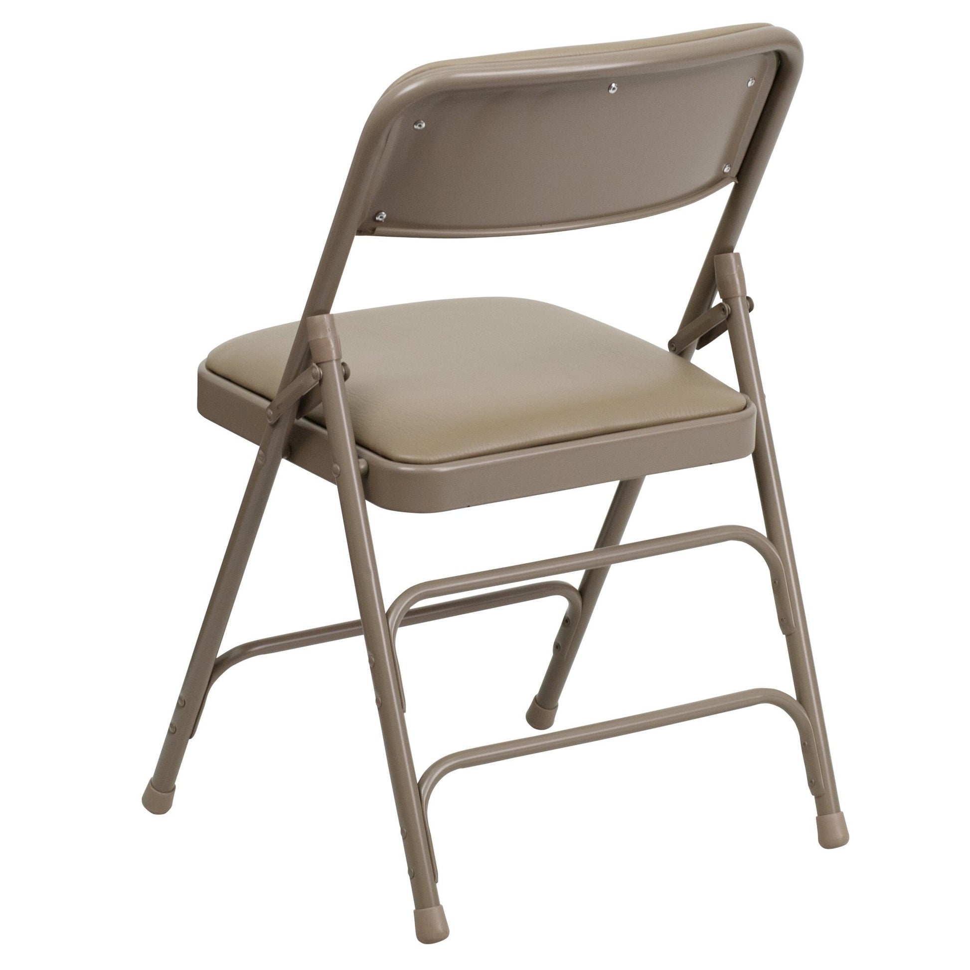 HERCULES Series Metal Folding Chair with Vinly Seat, Curved Triple Braced and Double Hinged by Flash Furniture - SchoolOutlet