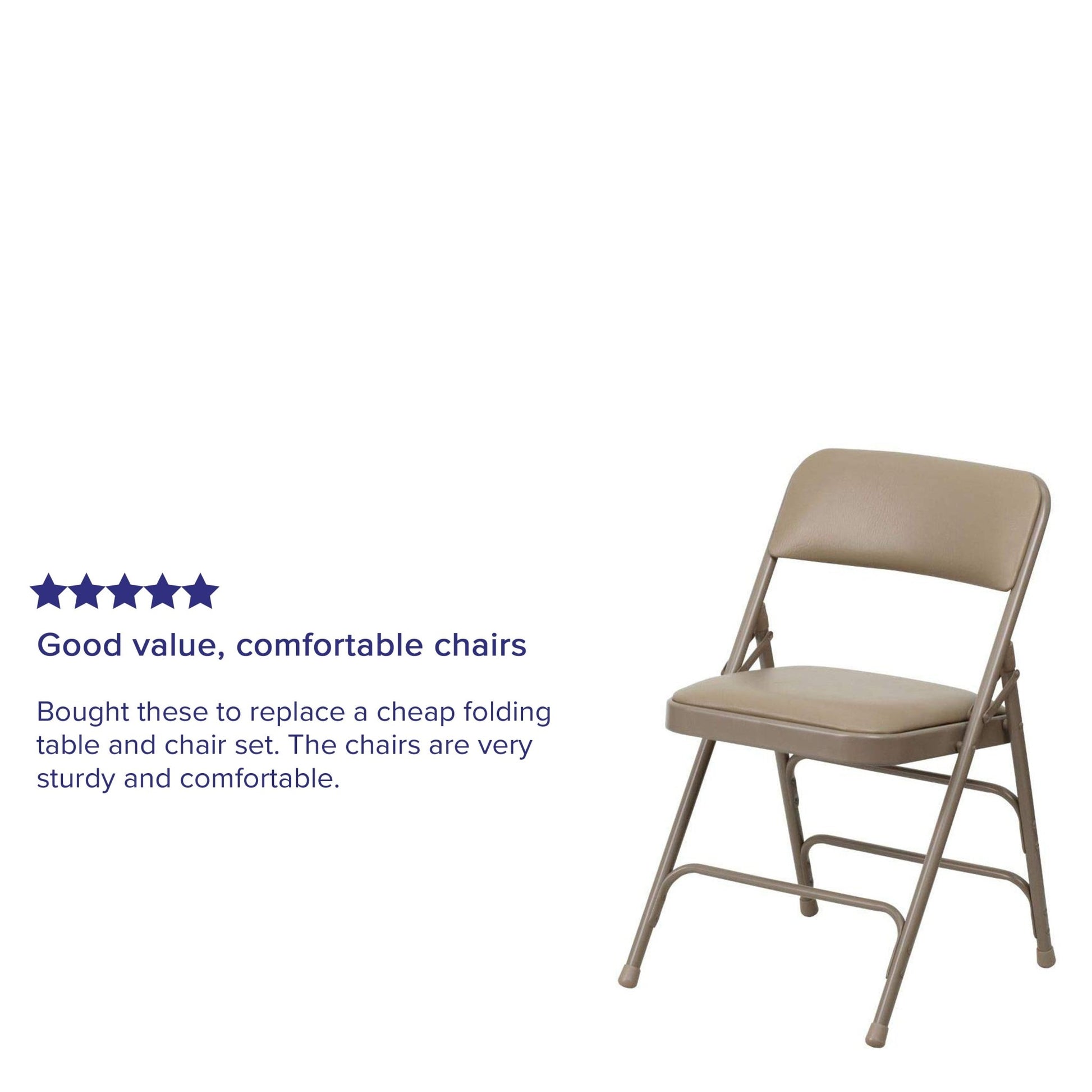 HERCULES Series Metal Folding Chair with Vinly Seat, Curved Triple Braced and Double Hinged by Flash Furniture - SchoolOutlet