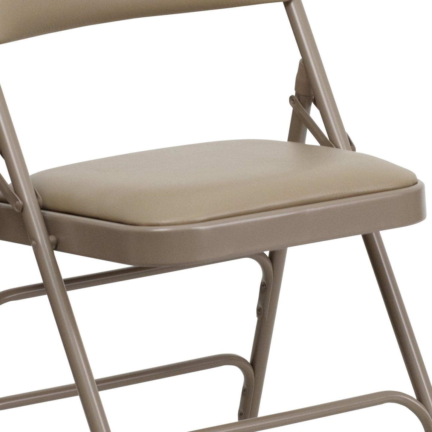 HERCULES Series Metal Folding Chair with Vinly Seat, Curved Triple Braced and Double Hinged by Flash Furniture - SchoolOutlet