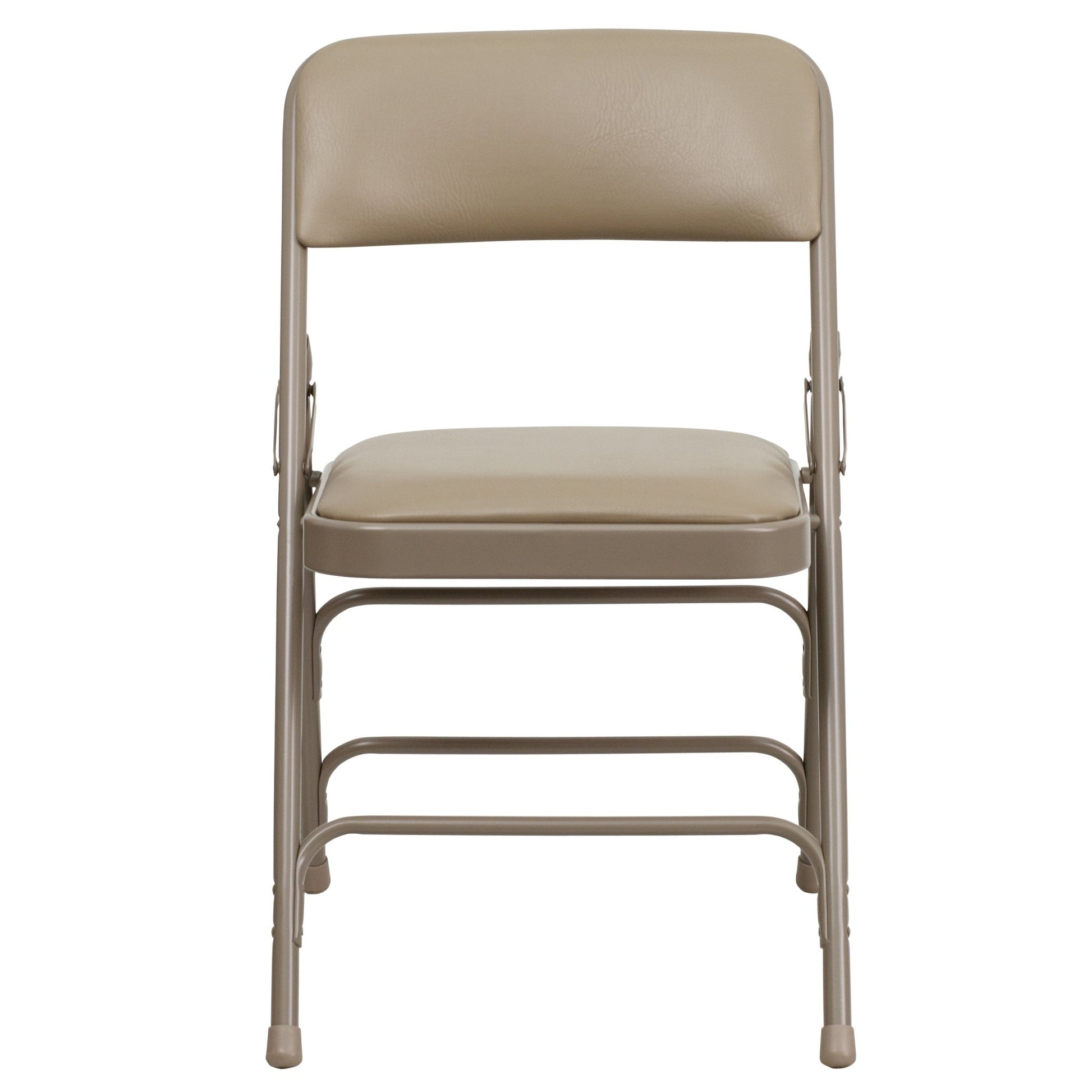 HERCULES Series Metal Folding Chair with Vinly Seat, Curved Triple Braced and Double Hinged by Flash Furniture - SchoolOutlet