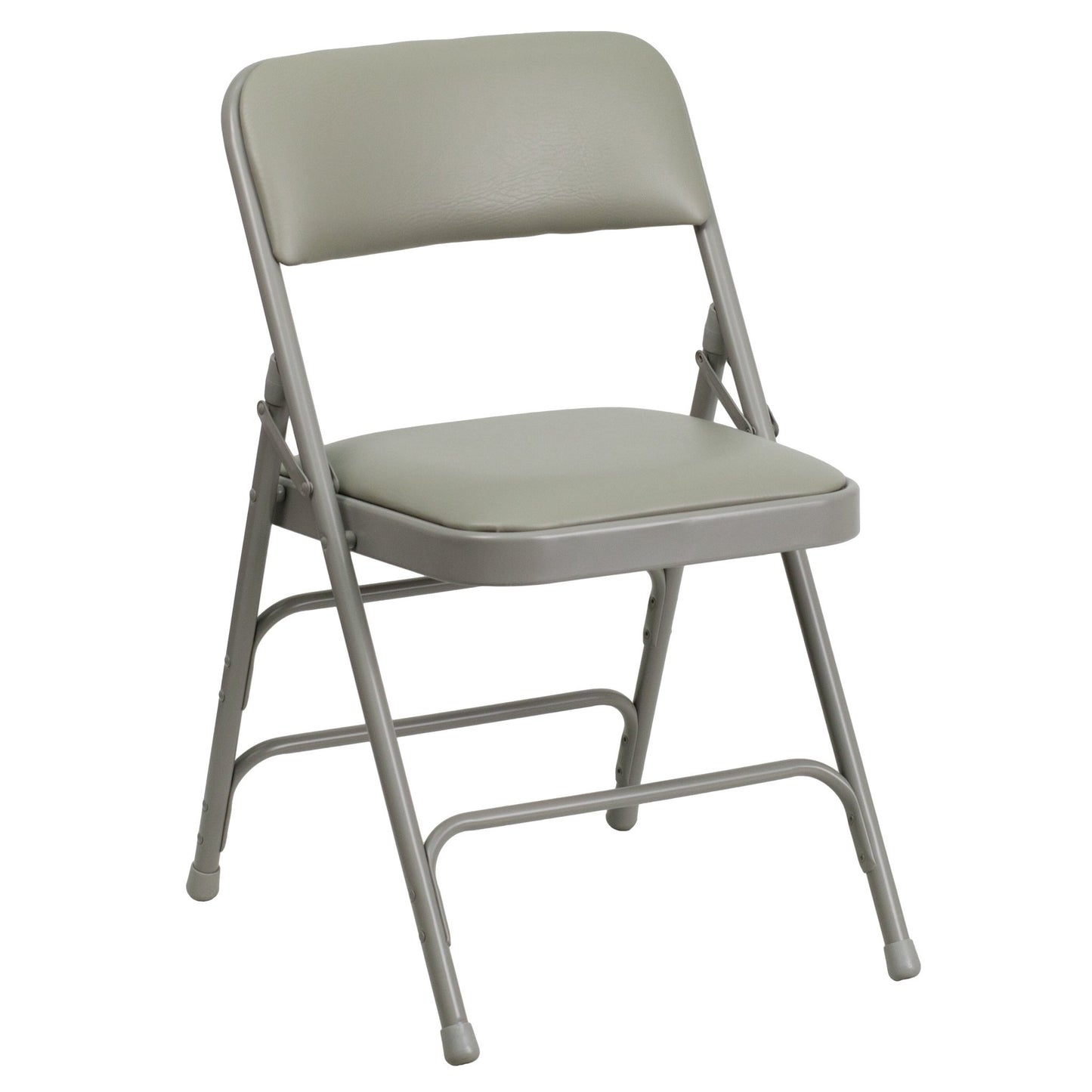HERCULES Series Metal Folding Chair with Vinly Seat, Curved Triple Braced and Double Hinged by Flash Furniture - SchoolOutlet