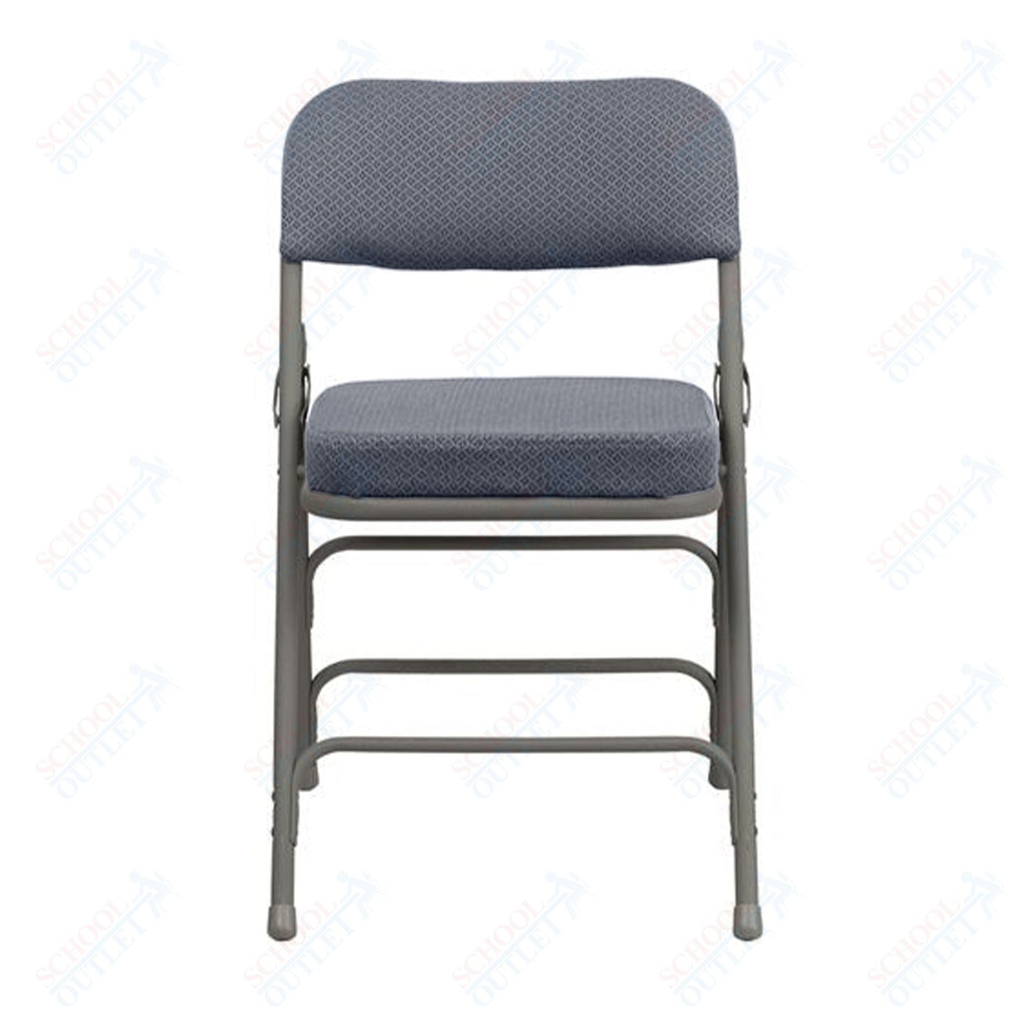 HERCULES Series Metal Folding Chair with Fabric Seat, Premium Curved Triple Braced and Double Hinged by Flash Furniture - SchoolOutlet