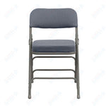 HERCULES Series Metal Folding Chair with Fabric Seat, Premium Curved Triple Braced and Double Hinged by Flash Furniture - SchoolOutlet