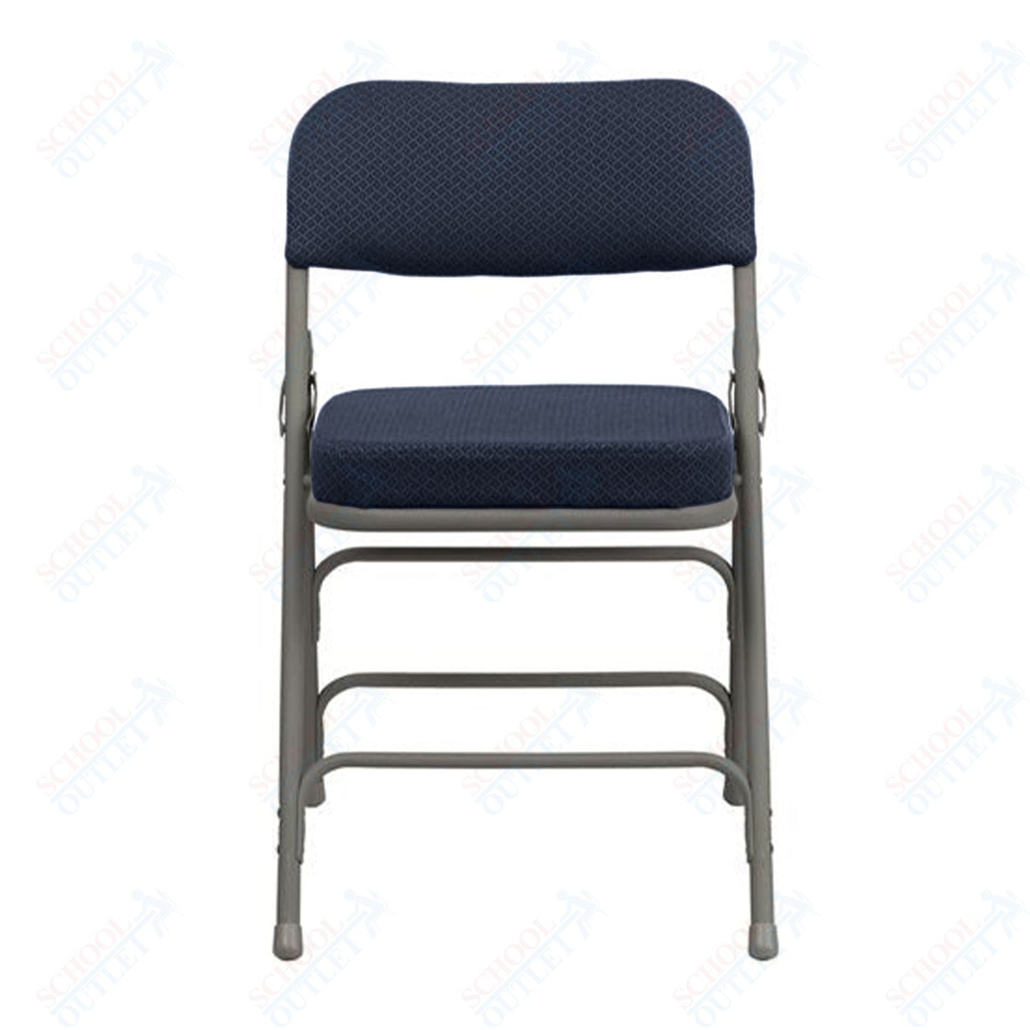 HERCULES Series Metal Folding Chair with Fabric Seat, Premium Curved Triple Braced and Double Hinged by Flash Furniture - SchoolOutlet