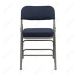 HERCULES Series Metal Folding Chair with Fabric Seat, Premium Curved Triple Braced and Double Hinged by Flash Furniture - SchoolOutlet