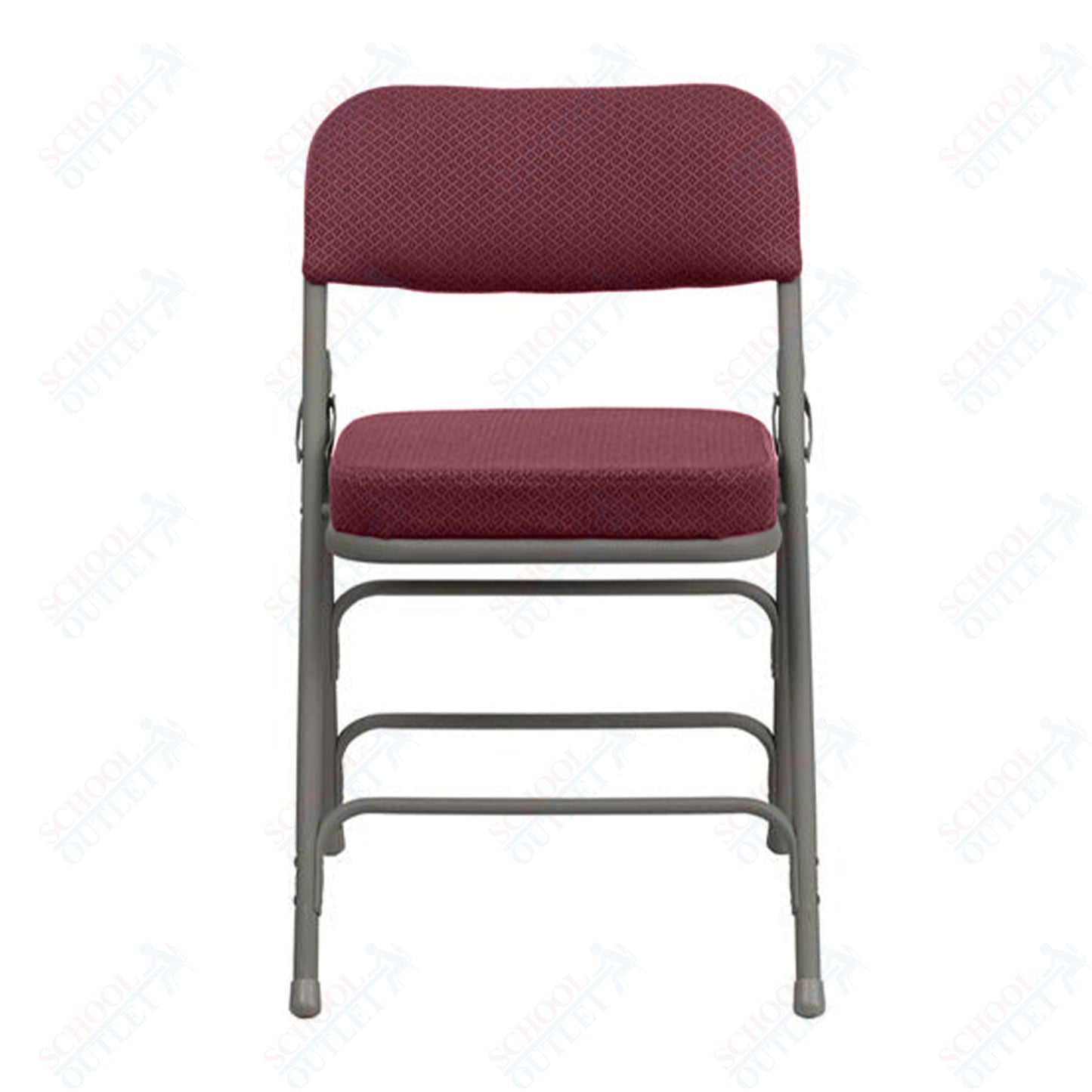 HERCULES Series Metal Folding Chair with Fabric Seat, Premium Curved Triple Braced and Double Hinged by Flash Furniture - SchoolOutlet