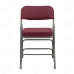 HERCULES Series Metal Folding Chair with Fabric Seat, Premium Curved Triple Braced and Double Hinged by Flash Furniture - SchoolOutlet