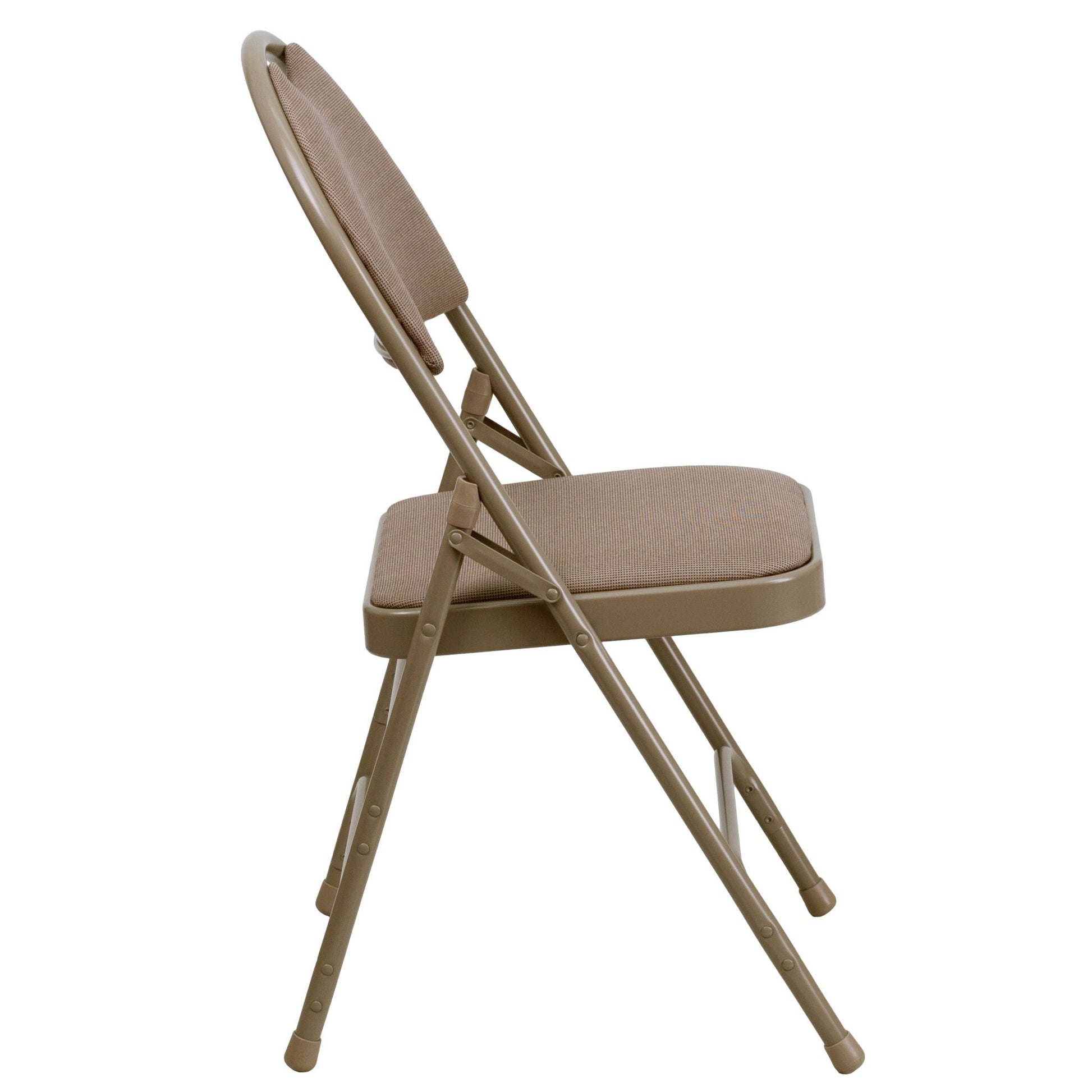 HERCULES Series Metal Folding Chair with Fabric Seat, Easy - Carry Handle and Ultra - Premium Triple Braced by Flash Furniture - SchoolOutlet