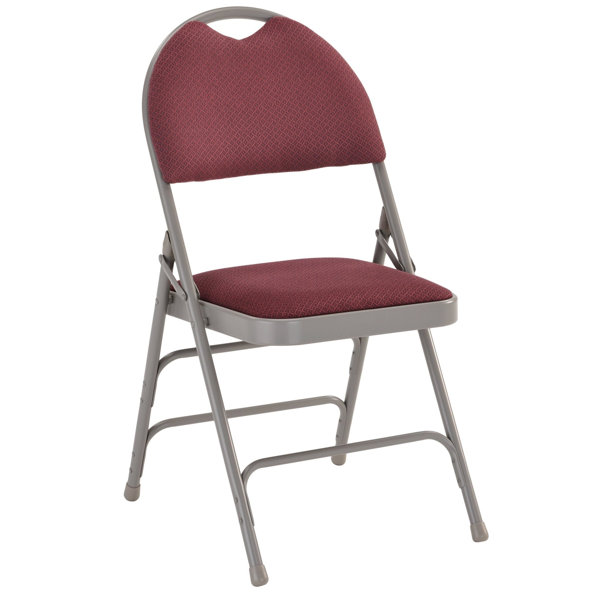 HERCULES Series Metal Folding Chair with Fabric Seat, Easy - Carry Handle and Ultra - Premium Triple Braced by Flash Furniture - SchoolOutlet