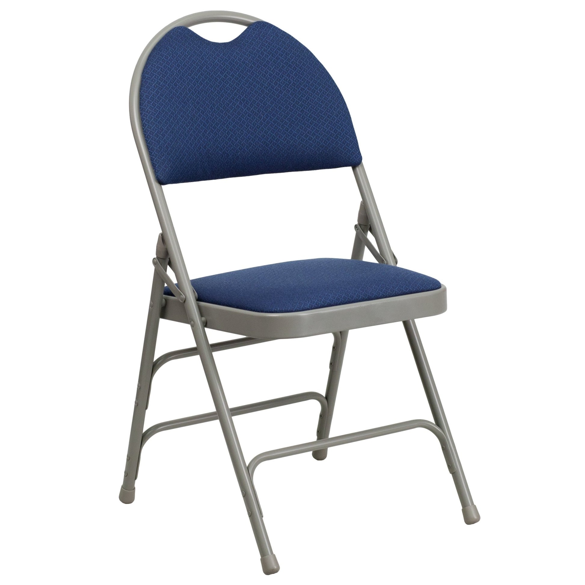 HERCULES Series Metal Folding Chair with Fabric Seat, Easy - Carry Handle and Ultra - Premium Triple Braced by Flash Furniture - SchoolOutlet