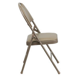 HERCULES Series Metal Folding Chair with Vinyl Seat, Easy-Carry Handle and Ultra-Premium Triple Braced by Flash Furniture