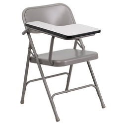 Ralph Premium Steel Folding Chair with Right Handed Tablet Arm by Flash Furniture 17.5"H (FLA-HF-309AST-RT)