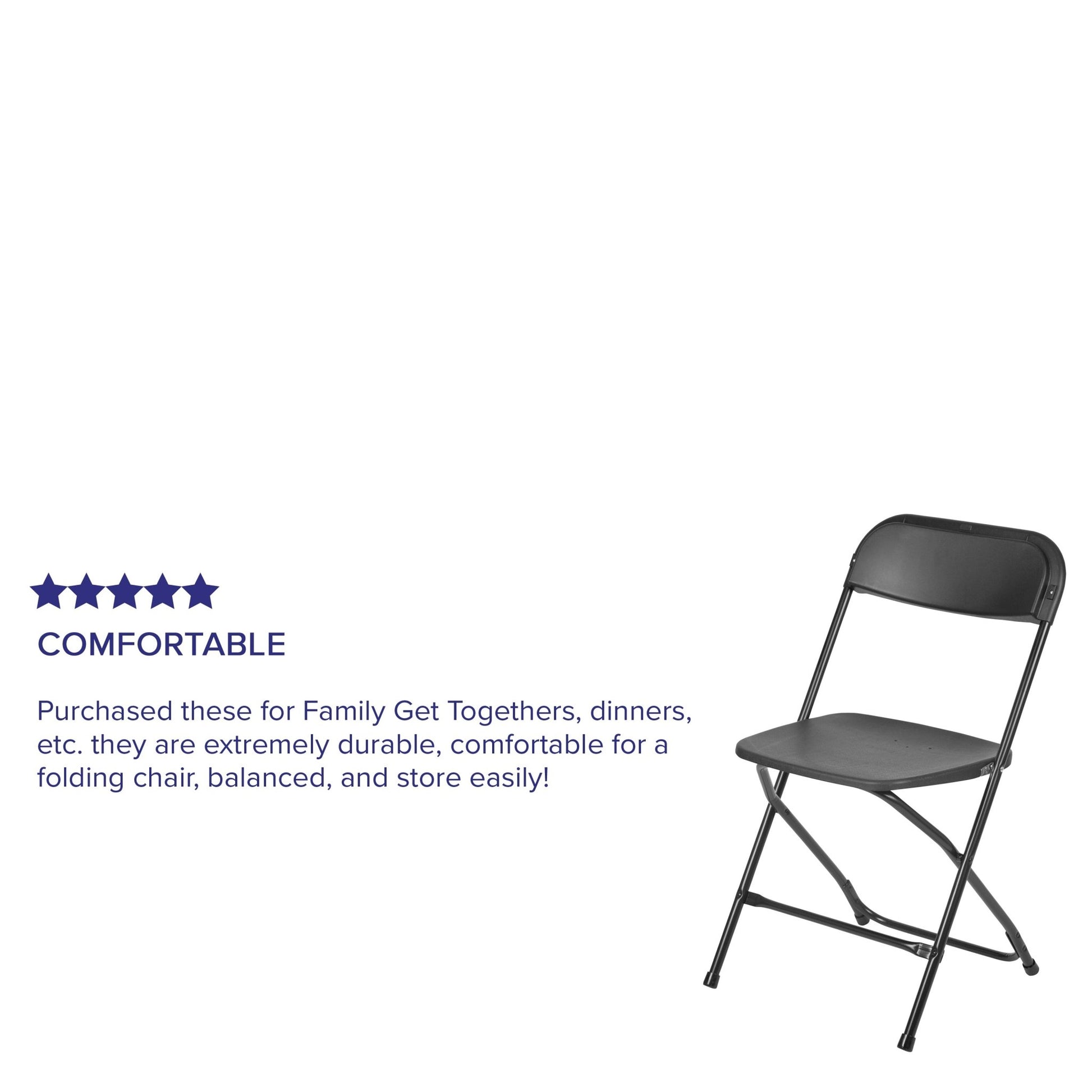 HERCULES Series Plastic Folding Chair, 650 lb. Capacity Comfortable Lightweigh Event Chair by Flash Furniture - SchoolOutlet