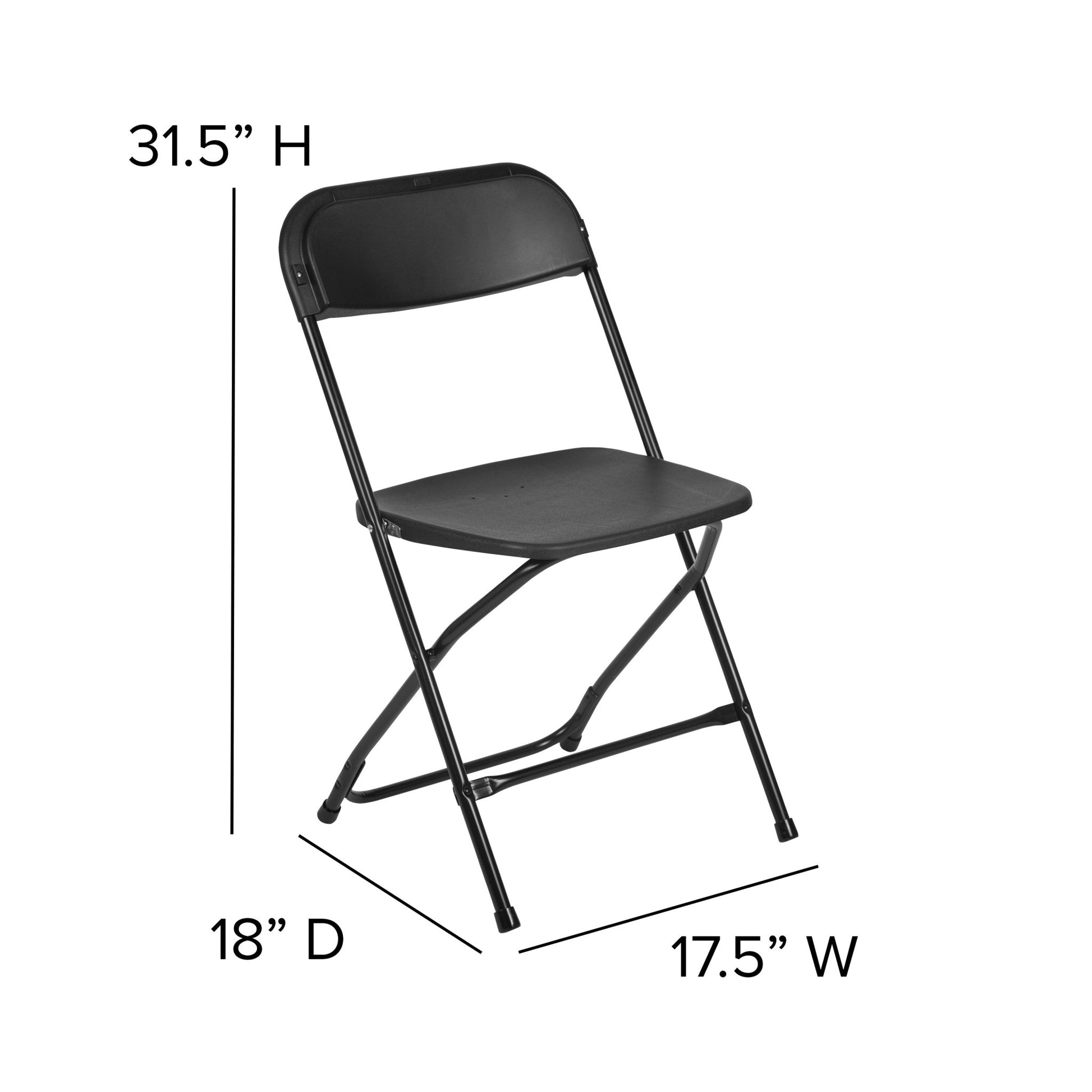 HERCULES Series Plastic Folding Chair, 650 lb. Capacity Comfortable Lightweigh Event Chair by Flash Furniture - SchoolOutlet