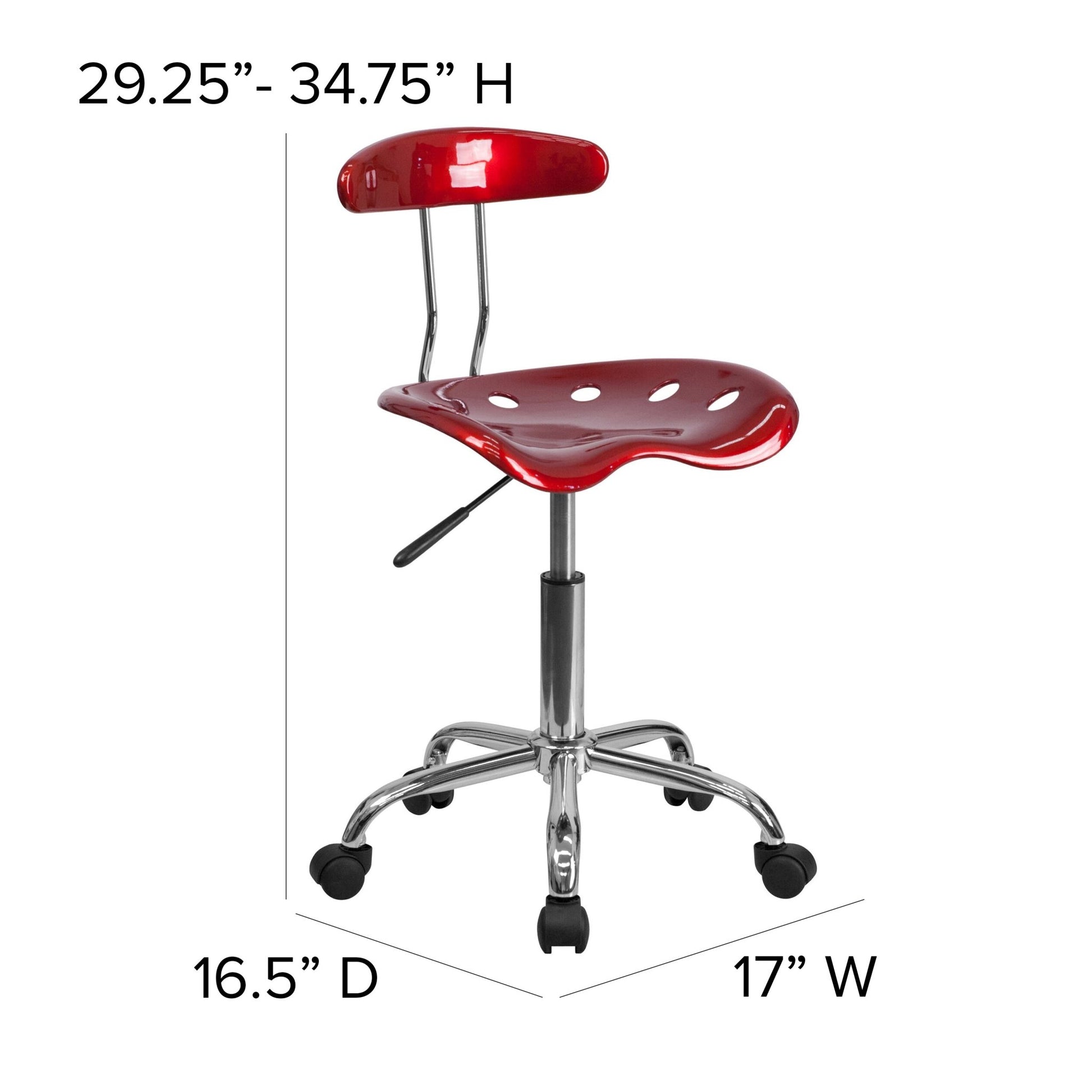 Elliott Swivel Task Office Chair with Tractor Seat by Flash Furniture - SchoolOutlet