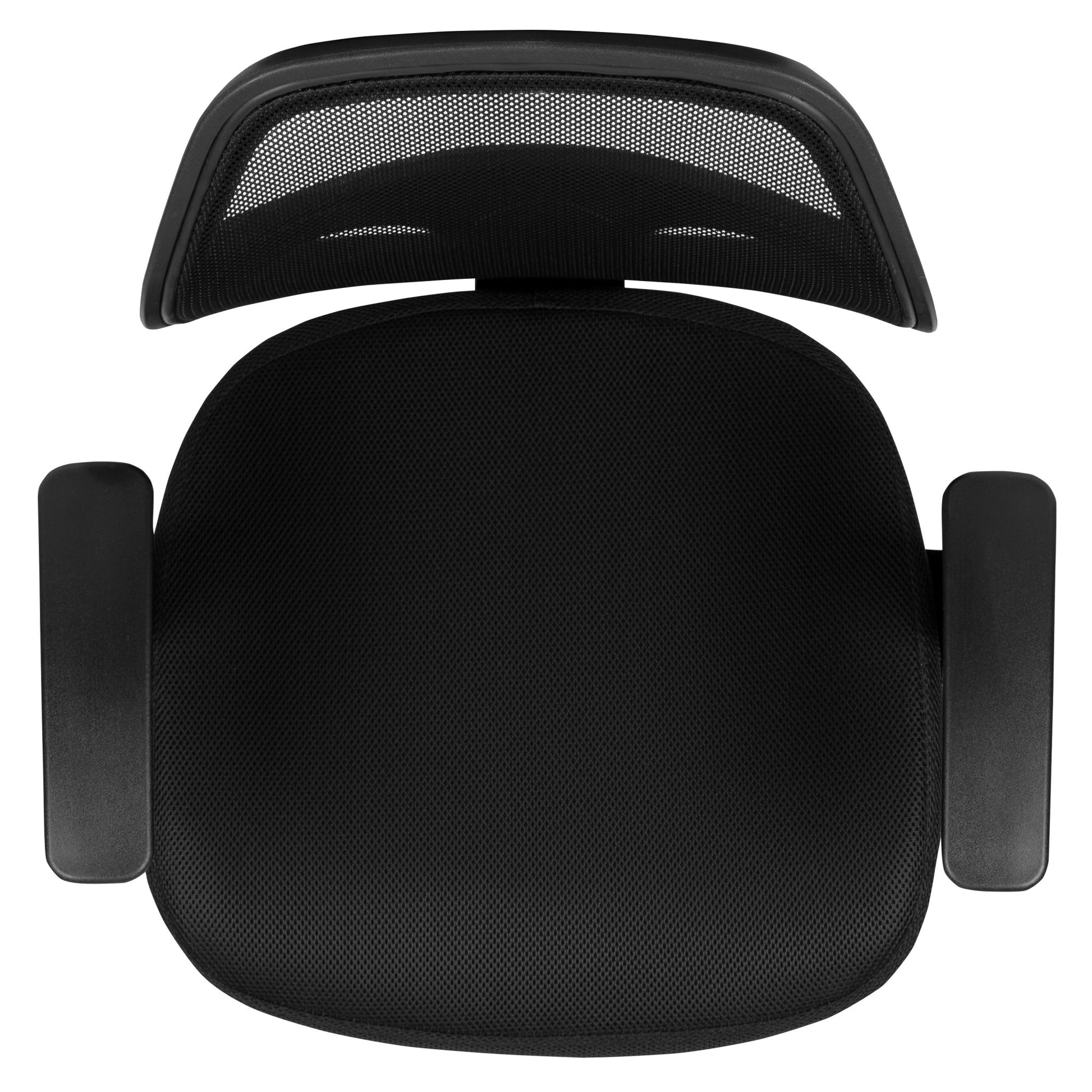 Mallard Mid - Back Black Mesh Swivel Ergonomic Task Office Chair with T - Arms - Desk Chair by Flash Furniture - SchoolOutlet