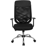 Noreen High Back Black Mesh Executive Swivel Office Chair with Arms by Flash Furniture - SchoolOutlet