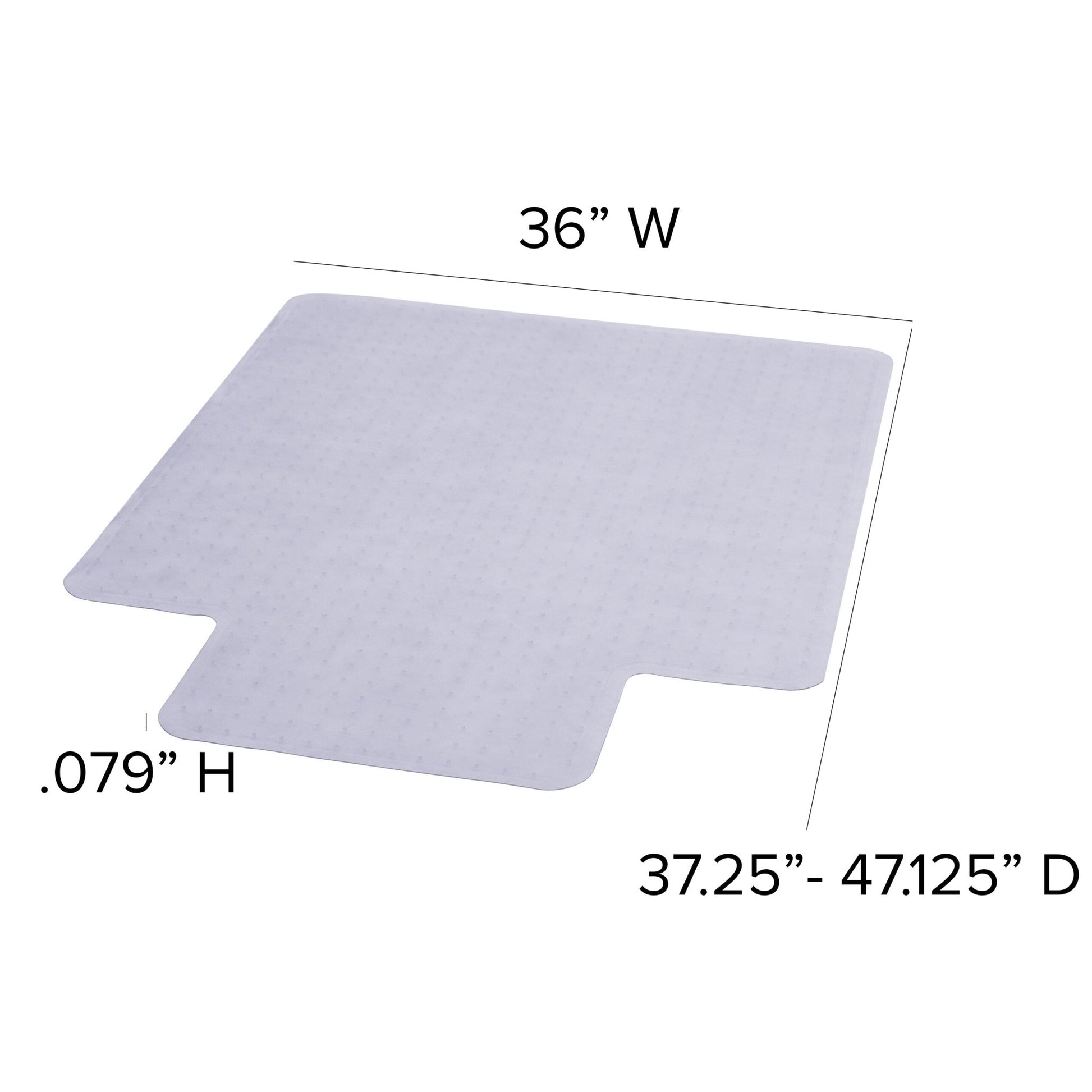Jackson 36'' x 48'' Carpet Chair Mat with Lip by Flash Furniture - SchoolOutlet