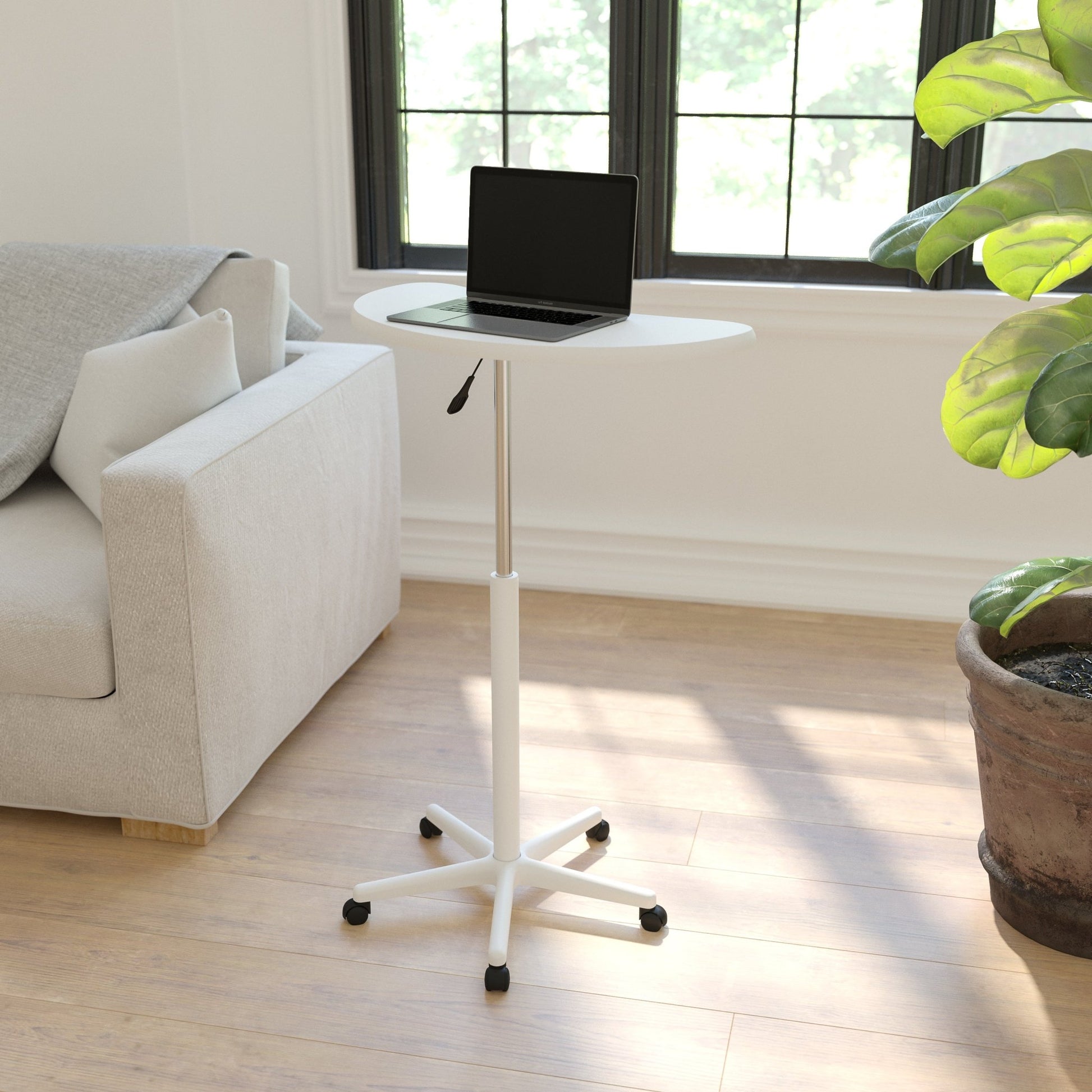 Eve Sit to Stand Mobile Laptop Computer Desk by Flash Furniture - SchoolOutlet