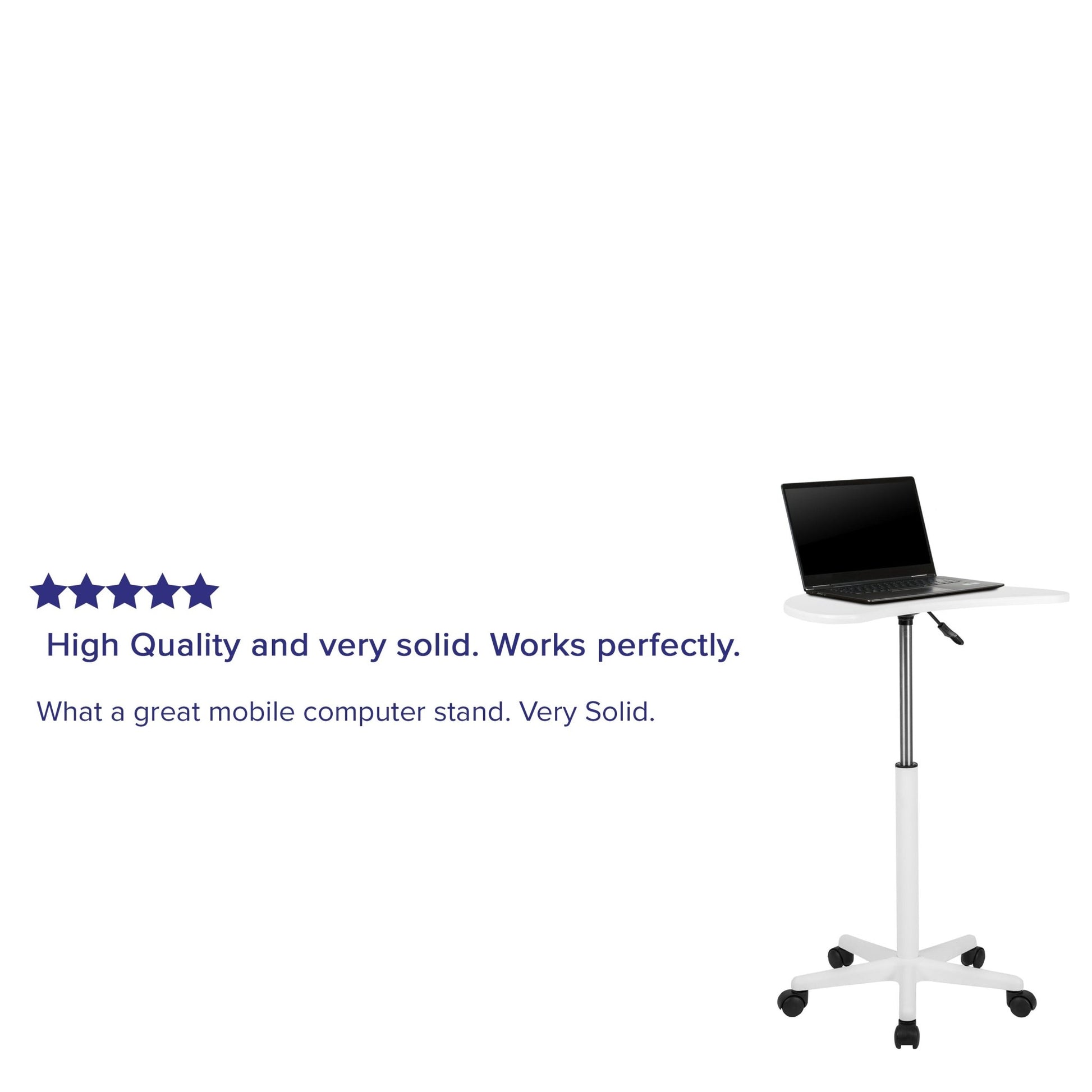 Eve Sit to Stand Mobile Laptop Computer Desk by Flash Furniture - SchoolOutlet