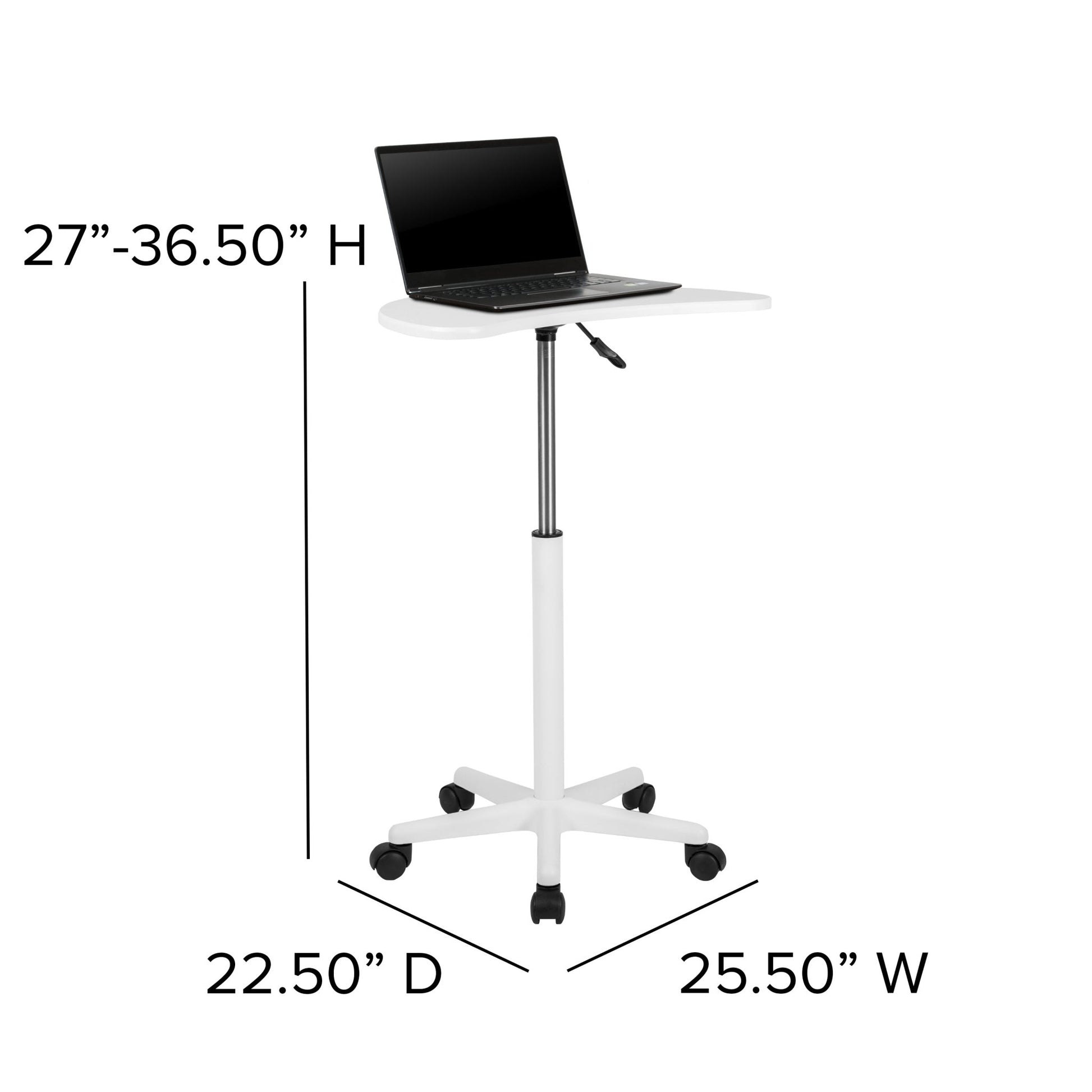 Eve Sit to Stand Mobile Laptop Computer Desk by Flash Furniture - SchoolOutlet