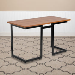 Computer Desk with Black Metal Frame - Cherry by Flash Furniture