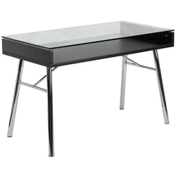 Brettford Desk with Tempered Glass Top by Flash Furniture