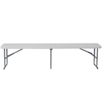 Talbott 10.25''W x 71''L Bi - Fold Plastic Bench with Carrying Handle - Granite White by Flash Furniture - SchoolOutlet