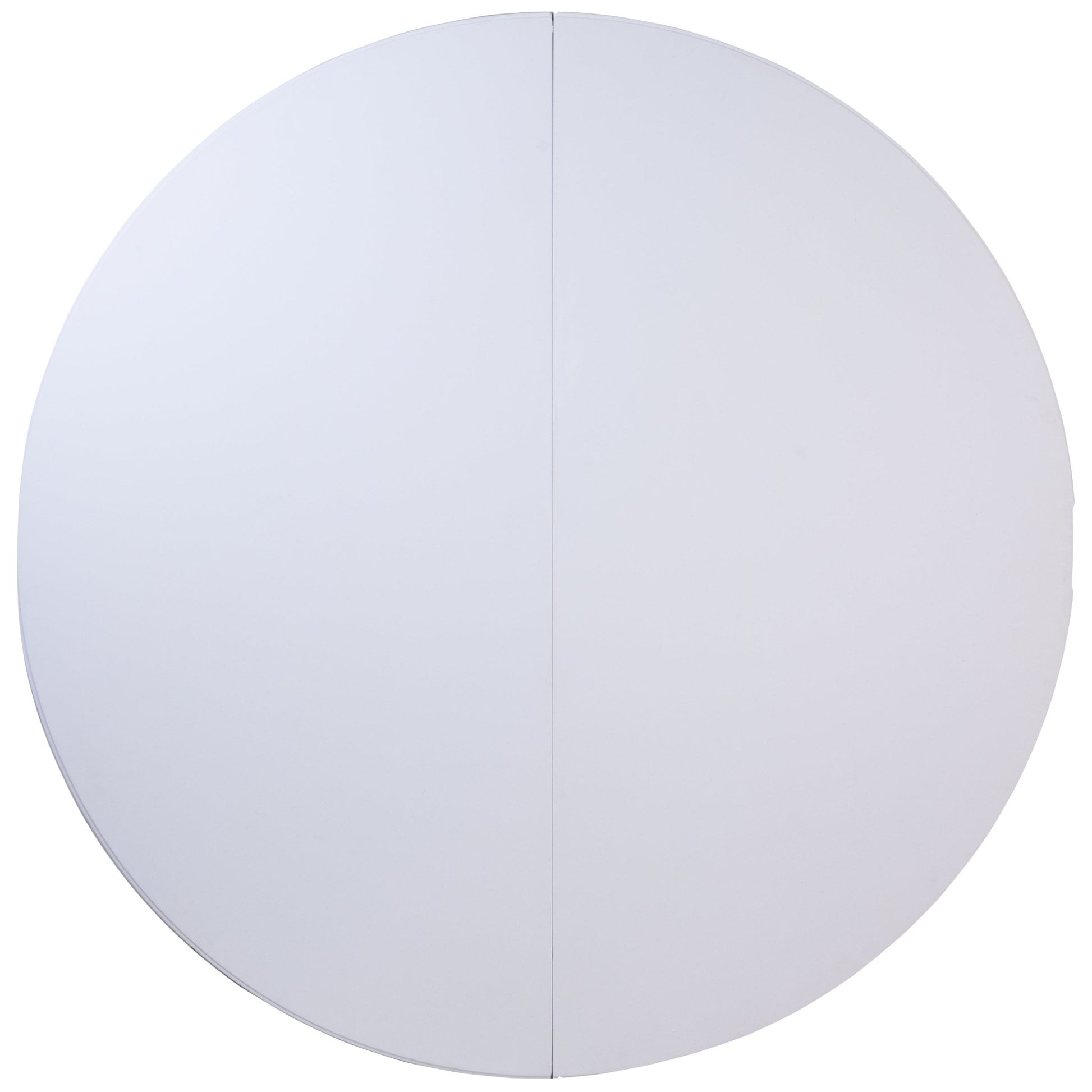 Kathryn 5.89 - Foot Round Bi - Fold Plastic Folding Table Plastic for Banquet and Event with Carrying Handle - Granite White by Flash Furniture - SchoolOutlet