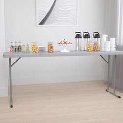 Kathryn 6-Foot Rectangular Plastic Folding Training Table by Flash Furniture
