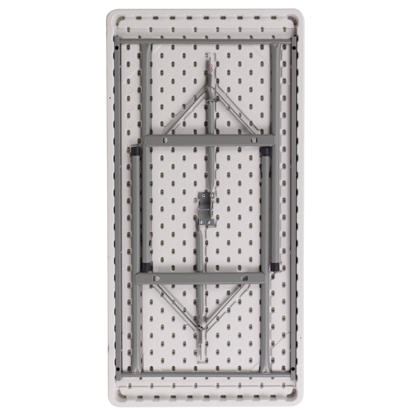 Kathryn 4 - Foot Rectangular Plastic Folding Table - Granite White by Flash Furniture - SchoolOutlet