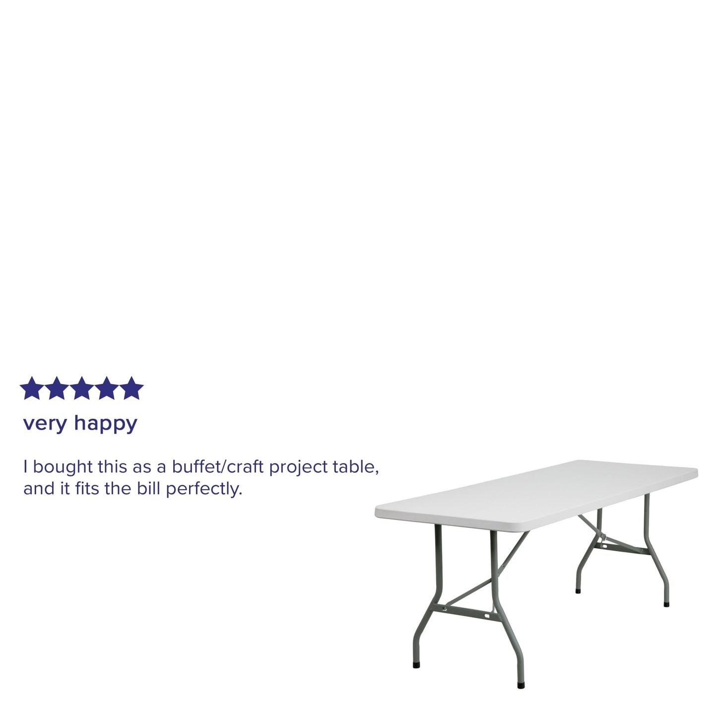 Kathryn 6 - Foot Rectangular Plastic Folding Table - Granite White by Flash Furniture - SchoolOutlet