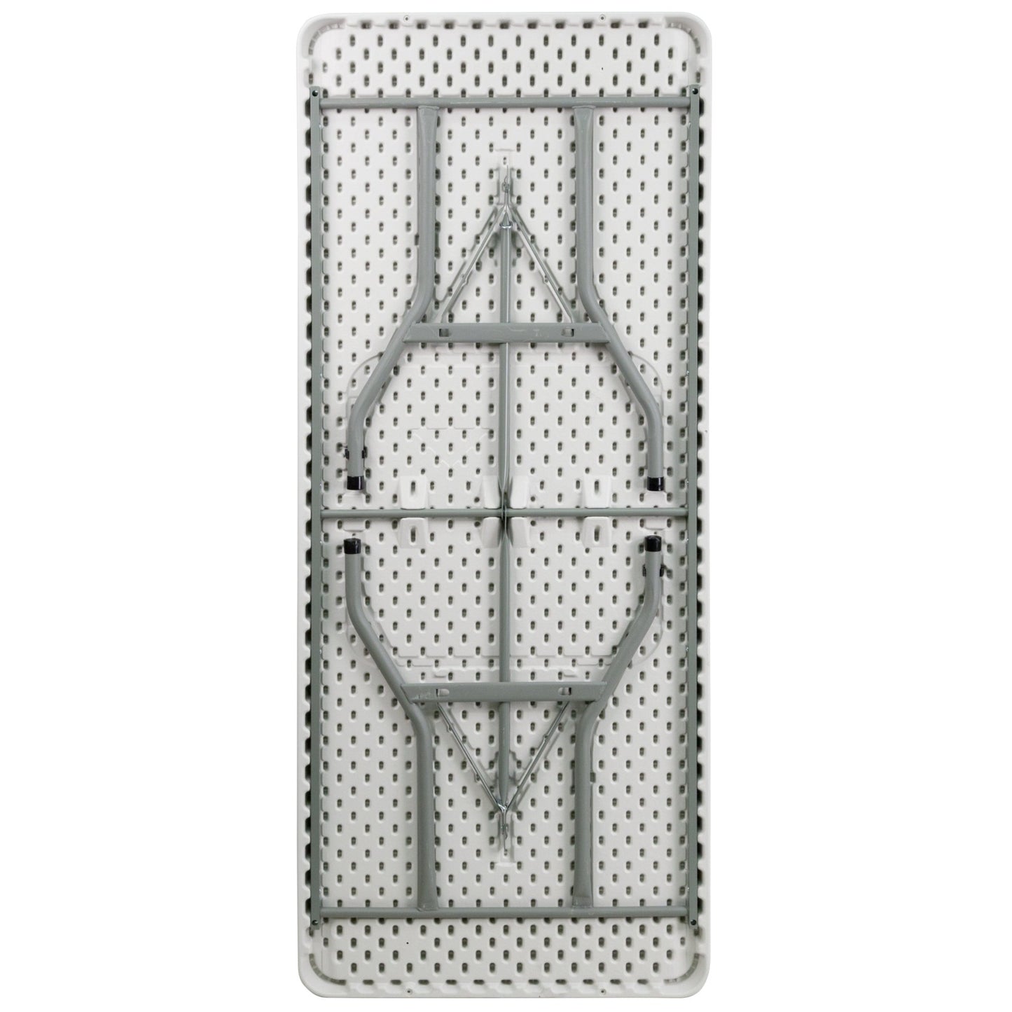 Kathryn 6 - Foot Rectangular Plastic Folding Table - Granite White by Flash Furniture - SchoolOutlet