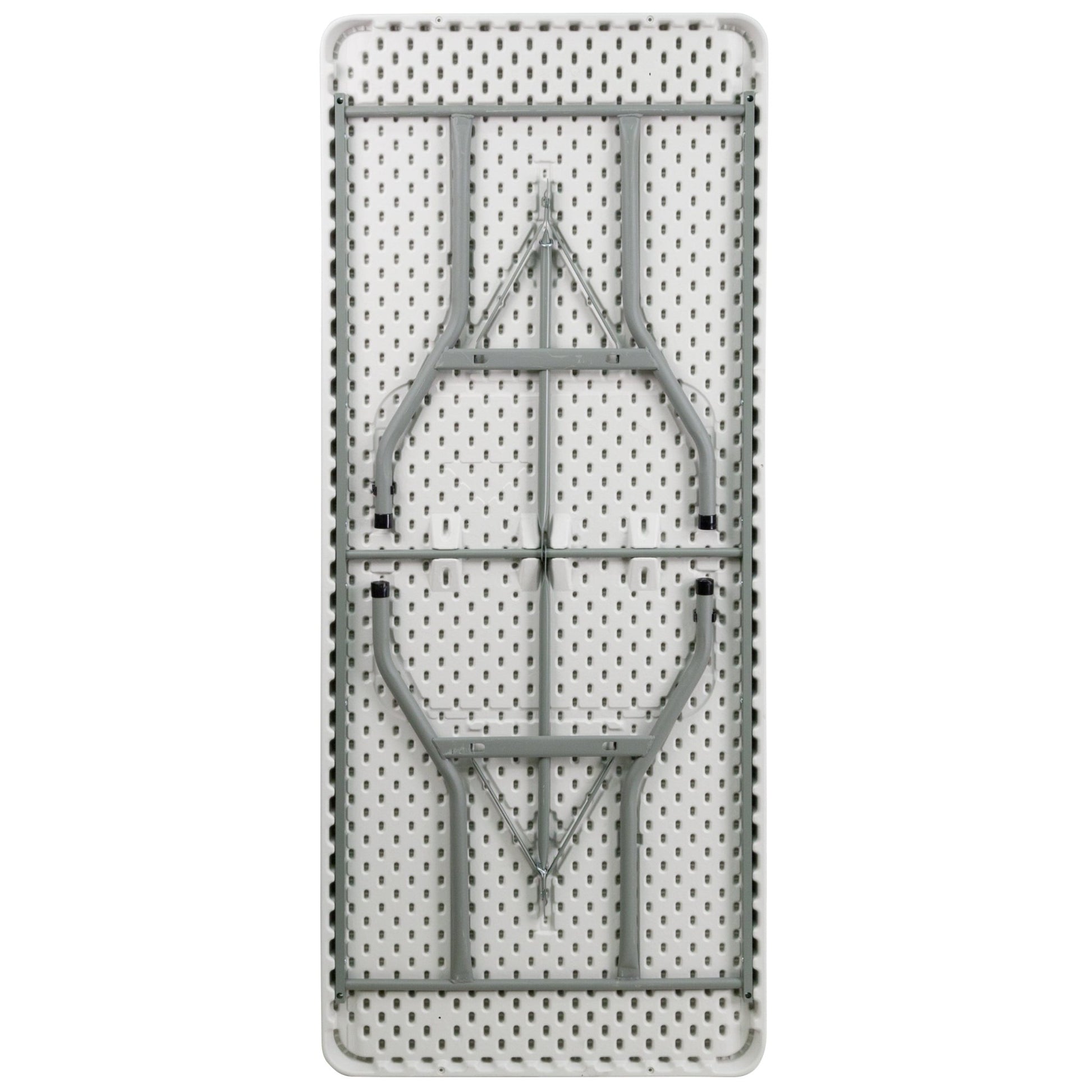 Kathryn 6 - Foot Rectangular Plastic Folding Table - Granite White by Flash Furniture - SchoolOutlet