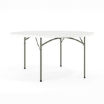 Kathryn 5 - Foot Round Plastic Folding Table - Granite White by Flash Furniture - SchoolOutlet