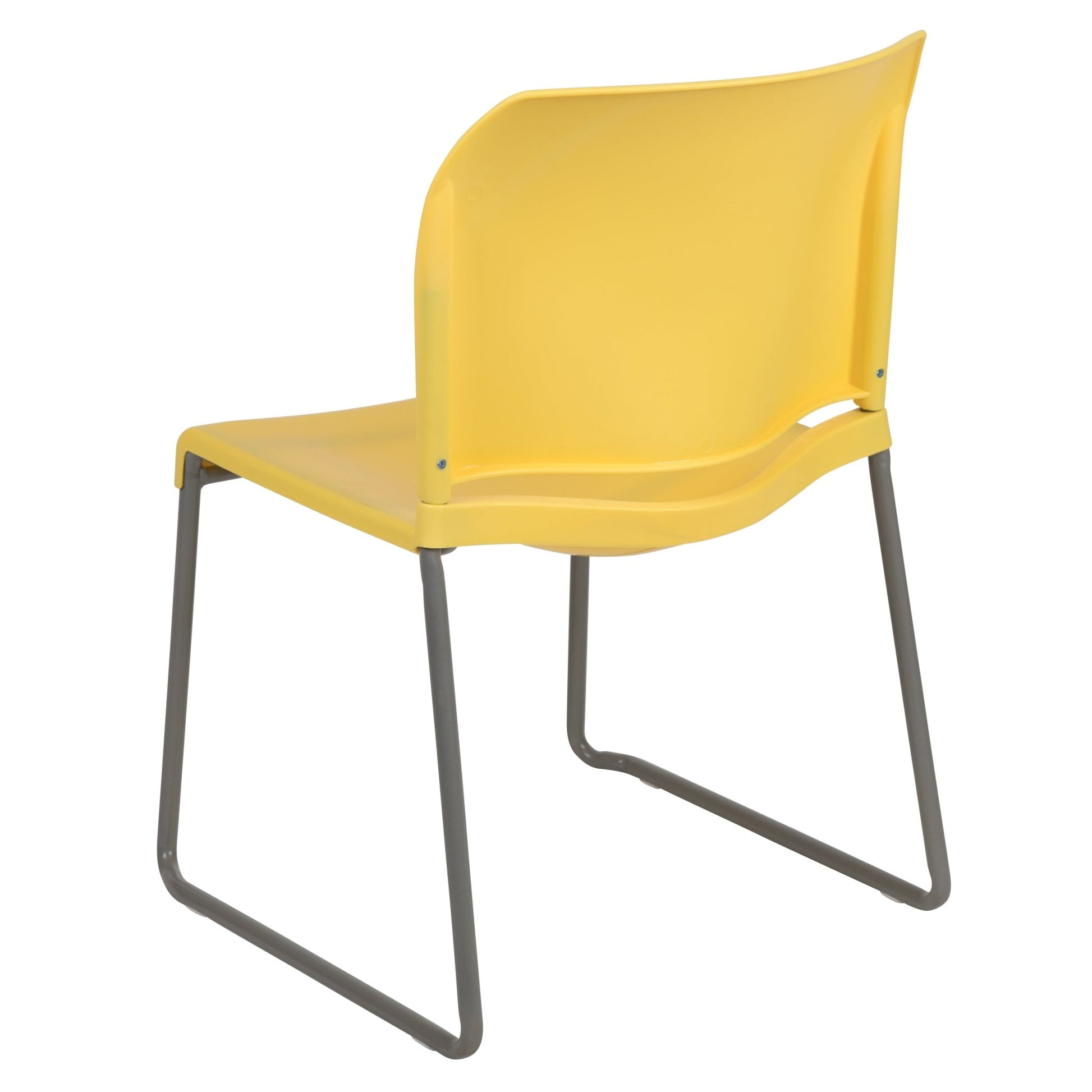 HERCULES Series Full Back Contoured Stack Chair with Gray Powder Coated Sled Base - 880 lb. Capacity by Flash Furniture - SchoolOutlet