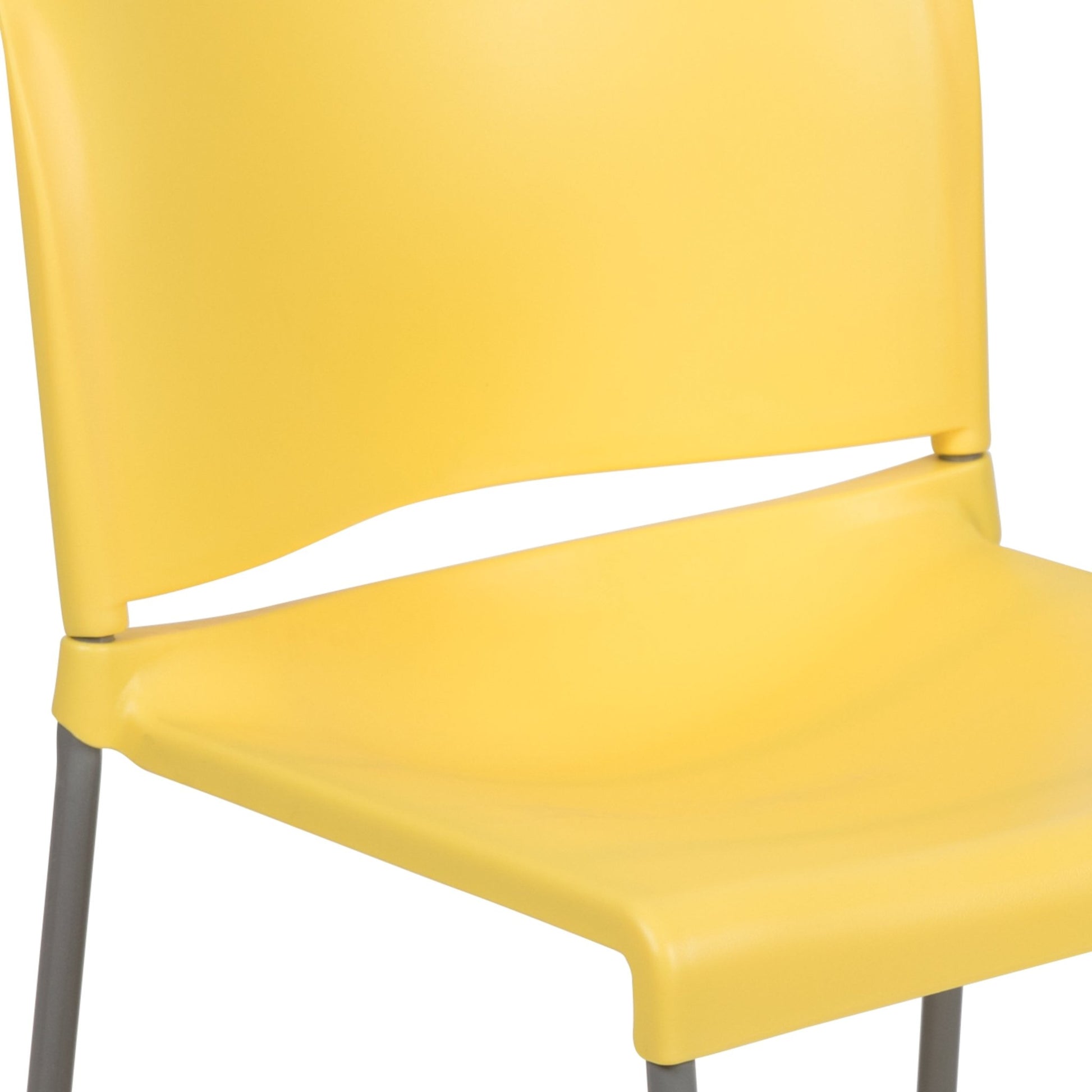 HERCULES Series Full Back Contoured Stack Chair with Gray Powder Coated Sled Base - 880 lb. Capacity by Flash Furniture - SchoolOutlet