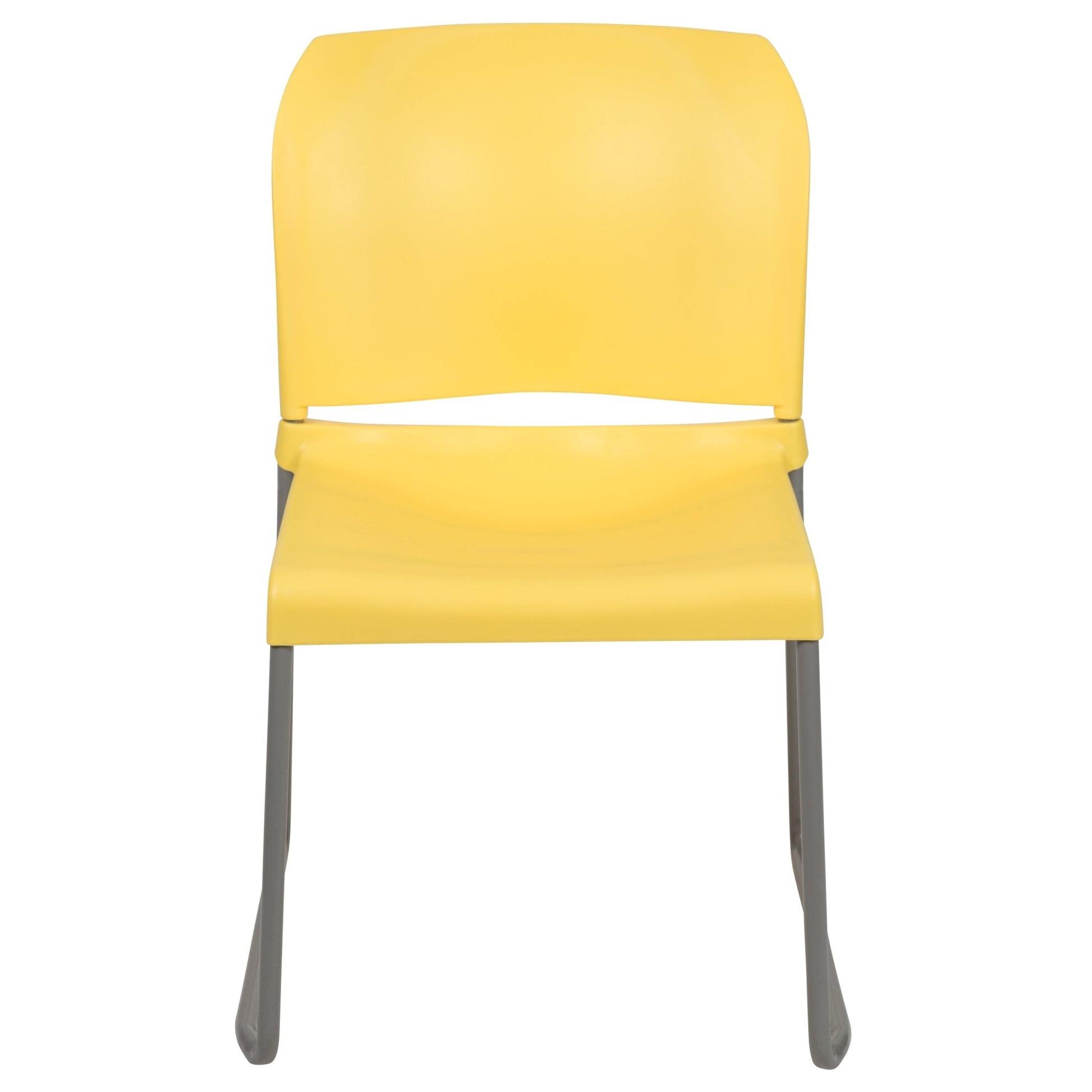 HERCULES Series Full Back Contoured Stack Chair with Gray Powder Coated Sled Base - 880 lb. Capacity by Flash Furniture - SchoolOutlet