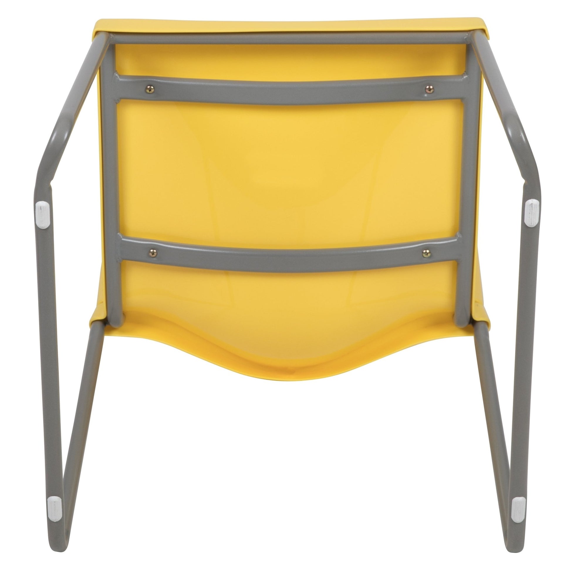 HERCULES Series Full Back Contoured Stack Chair with Gray Powder Coated Sled Base - 880 lb. Capacity by Flash Furniture - SchoolOutlet